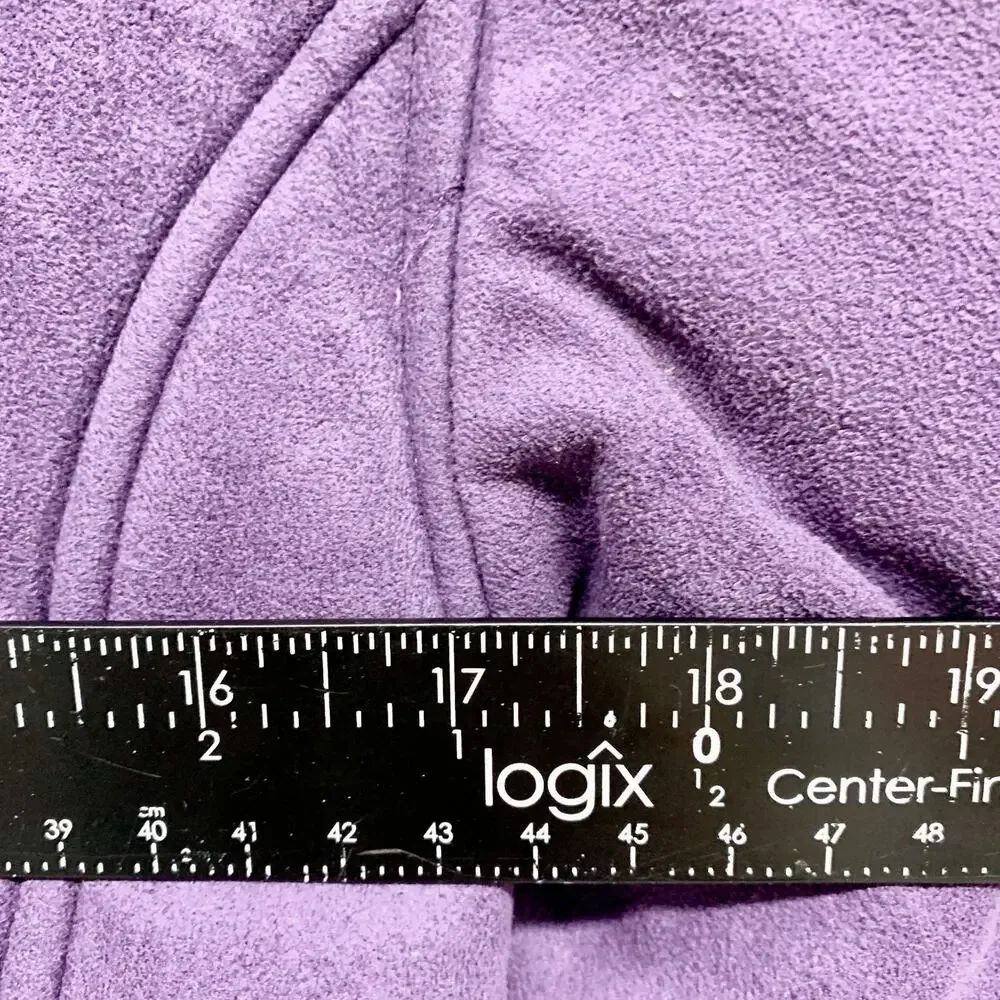Vintage Key Jacket Women‎ Size Large Purple Collared Sherpa Lined Chore Coat